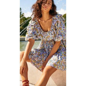 Agua by Agua Bendita | Flor La Fania Lila Mini Dress | Sz S
